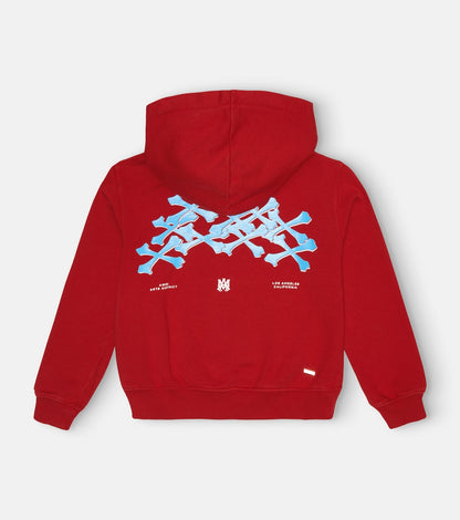Printed cotton jersey hoodie