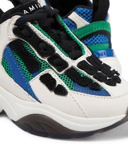 Bone suede-trimmed sneakers