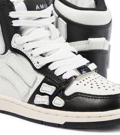 Skeleton leather high-top sneakers