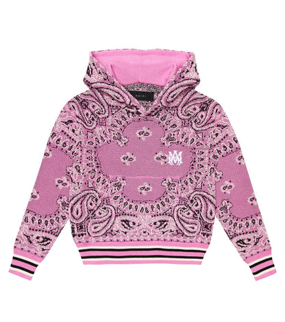 Bandana cotton and cashmere hoodie