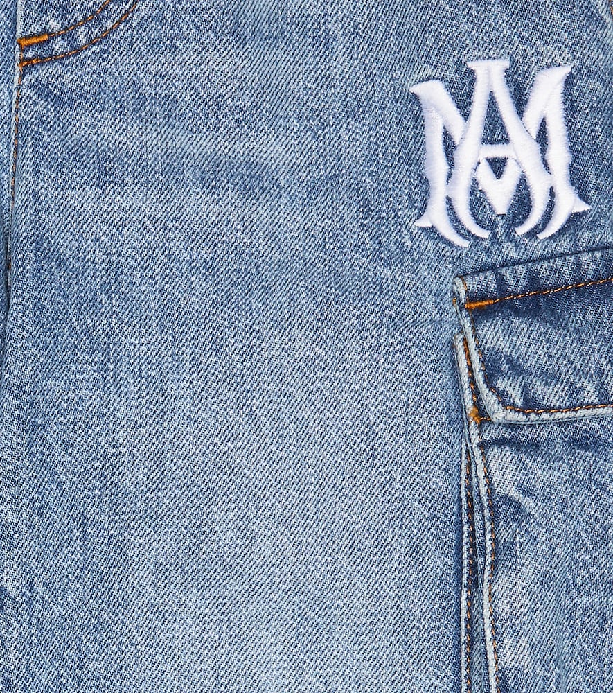 Denim cargo pants