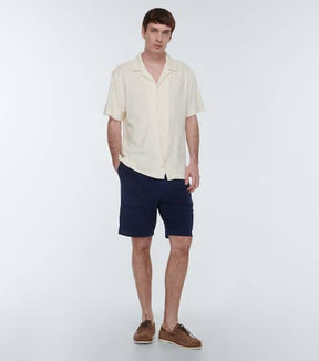 Cotton-blend terry shorts