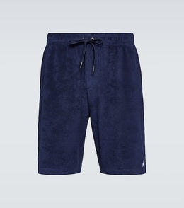 Cotton-blend terry shorts