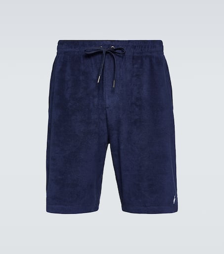 Cotton-blend terry shorts