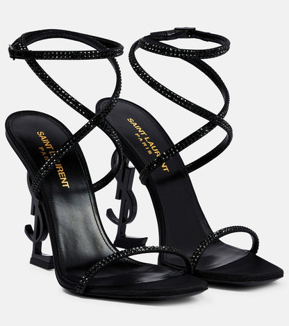 Saint Laurent - Opyum 110 crystal-embellished sandals