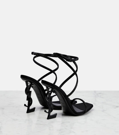 Saint Laurent - Opyum 110 crystal-embellished sandals