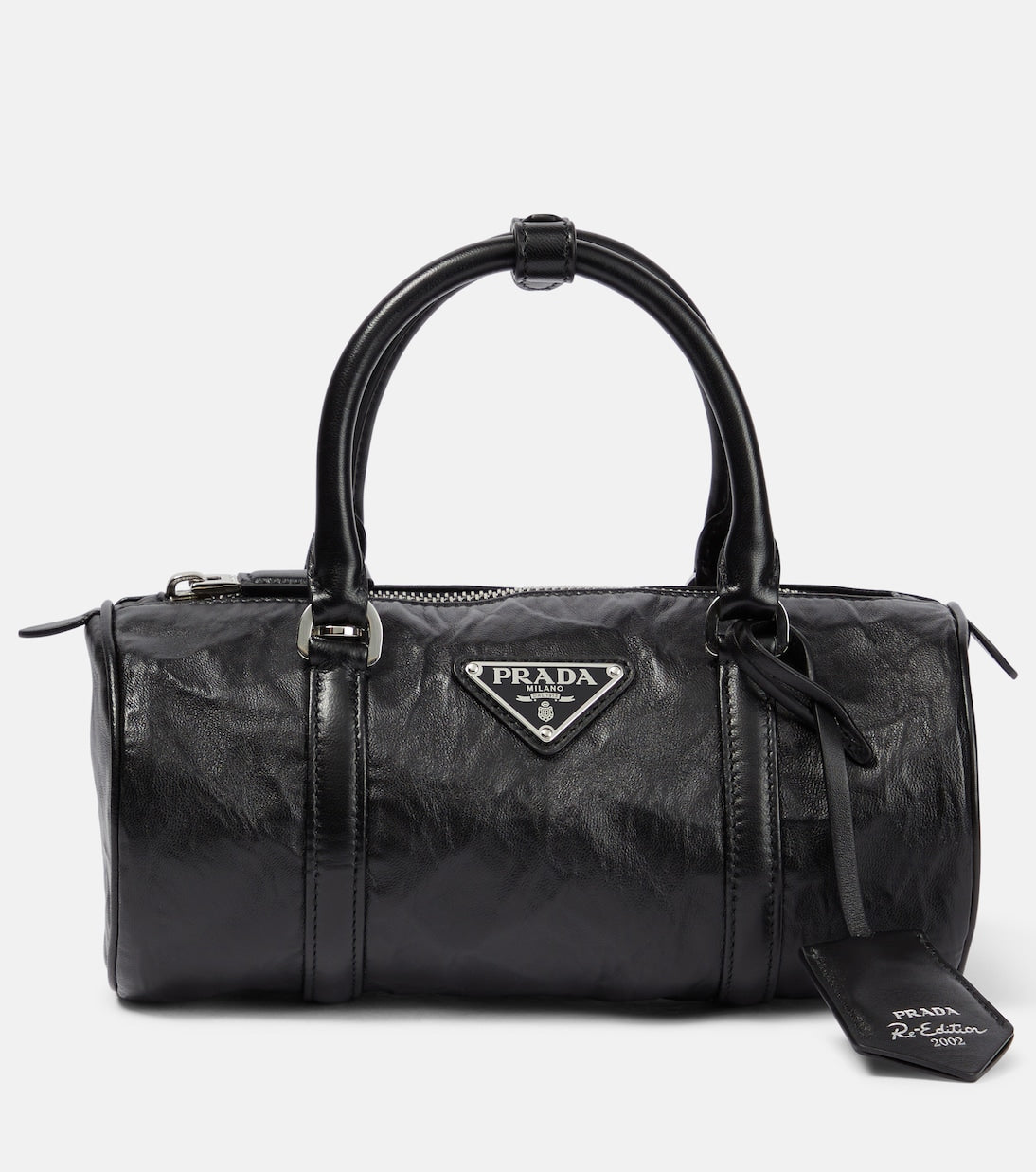 Antique leather tote bag