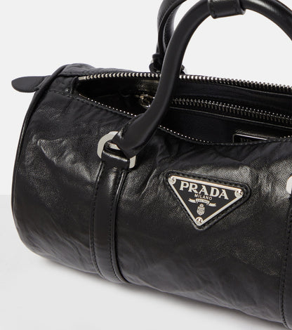 Antique leather tote bag