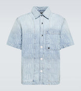 Logo jacquard denim shirt