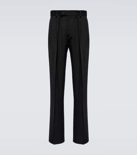 Twill straight pants