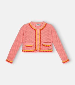 Crochet-trimmed cardigan