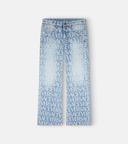 Logo flared jeans