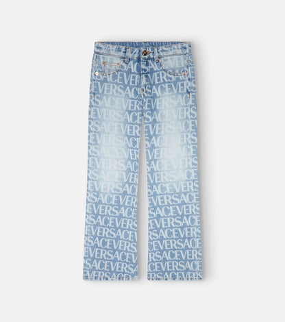 Logo flared jeans
