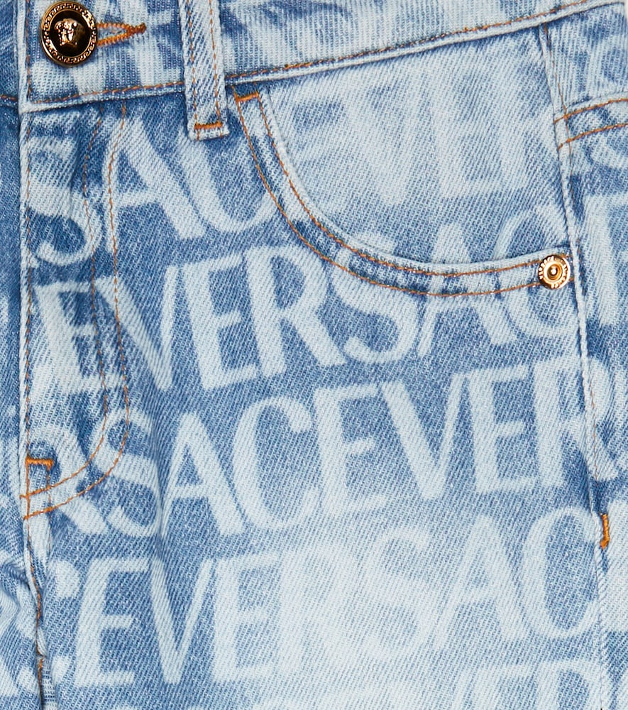 Logo flared jeans