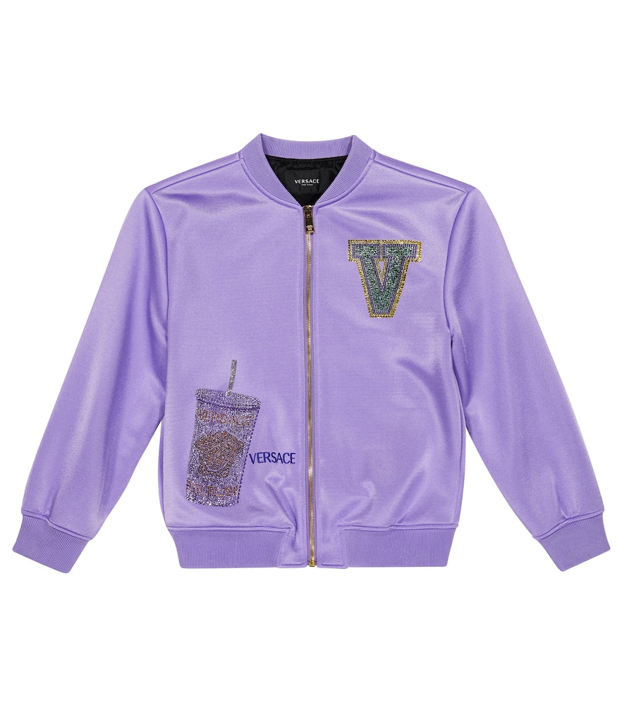 Embroidered varsity jacket