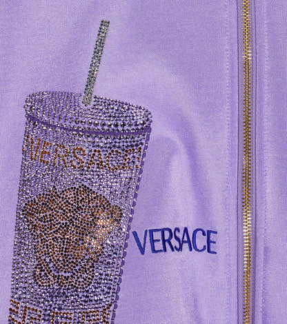 Embroidered varsity jacket