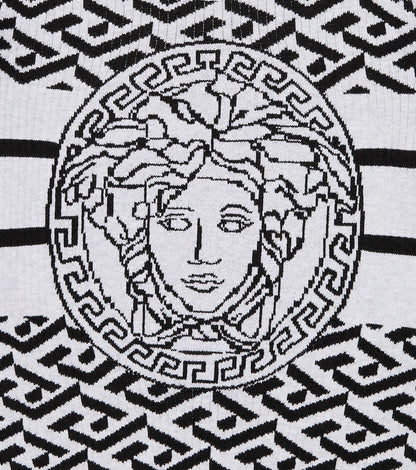 Medusa Greca cotton and wool sweater