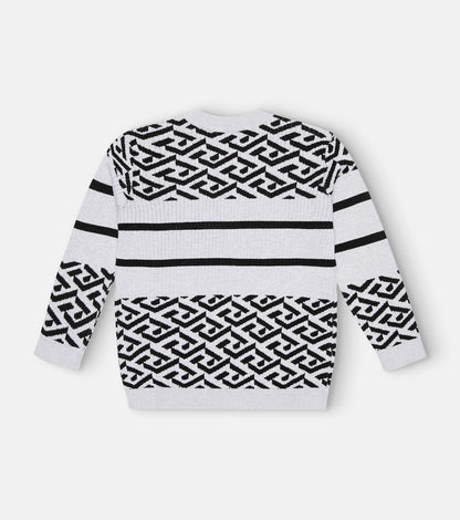 Medusa Greca cotton and wool sweater