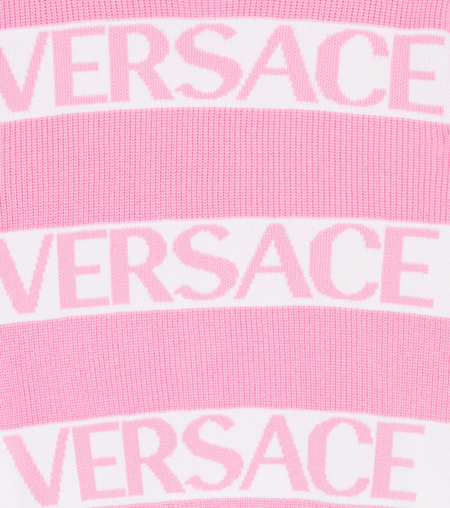 Logo jacquard cotton sweater