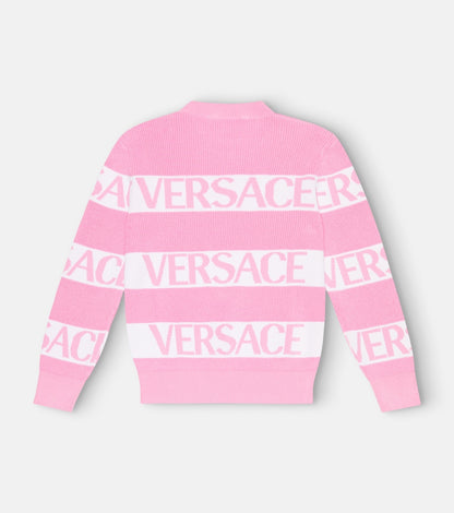 Logo jacquard cotton sweater