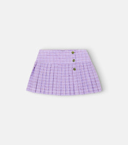 Medusa pleated tweed skirt