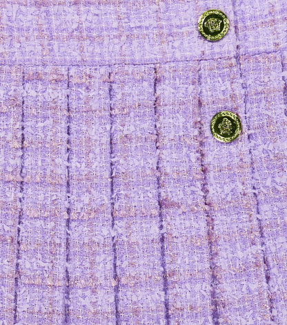Medusa pleated tweed skirt