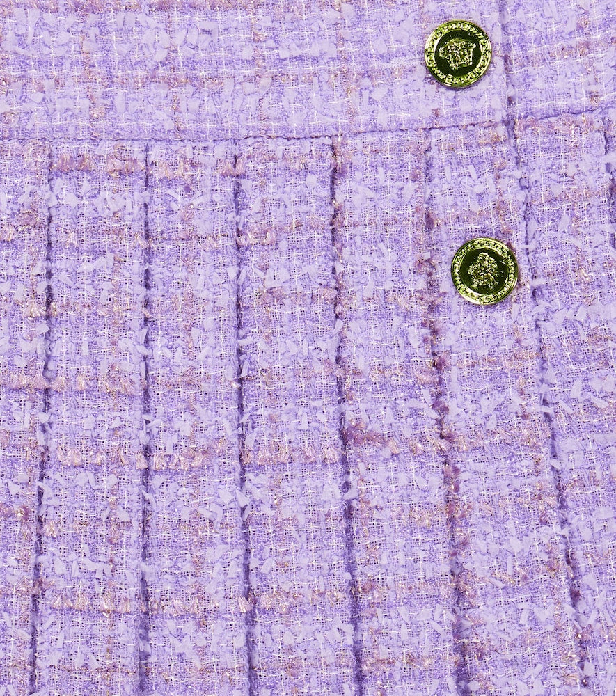 Medusa pleated tweed skirt