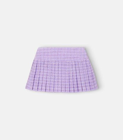 Medusa pleated tweed skirt