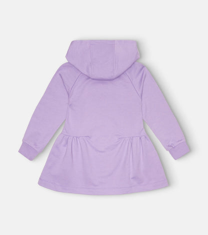 Logo cotton hoodie dress