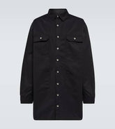 Cotton-blend poplin overshirt