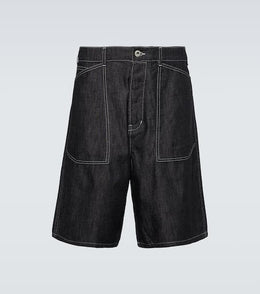 Sailor embroidered denim shorts