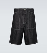 Sailor embroidered denim shorts