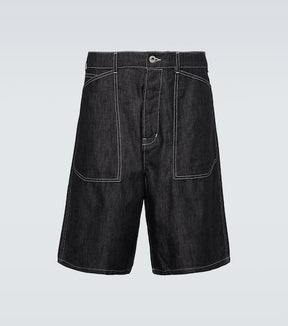 Sailor embroidered denim shorts