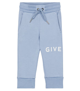 Baby logo cotton-blend sweatpants