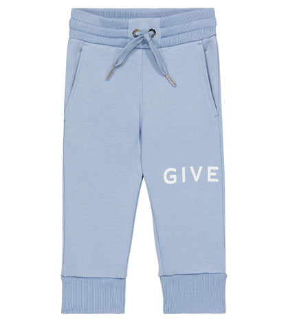Baby logo cotton-blend sweatpants