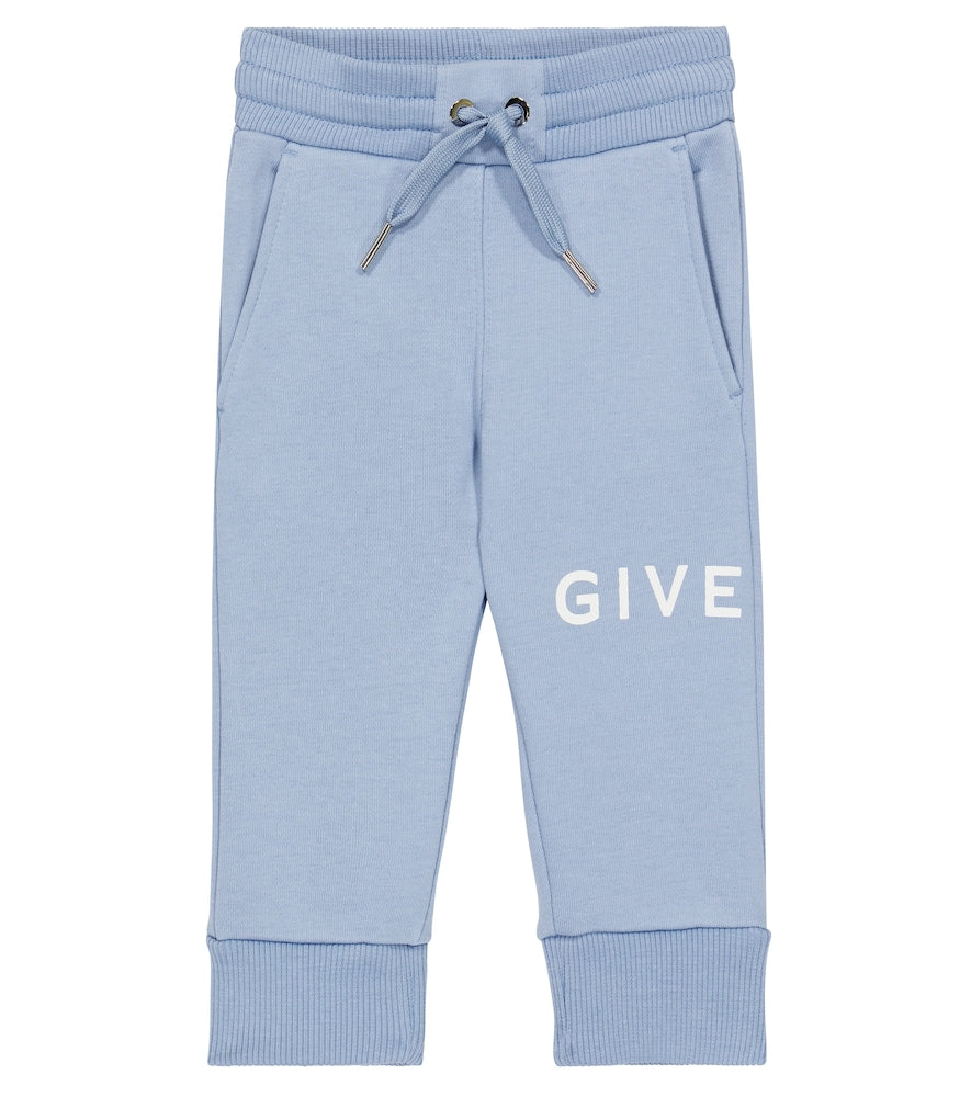 Baby logo cotton-blend sweatpants
