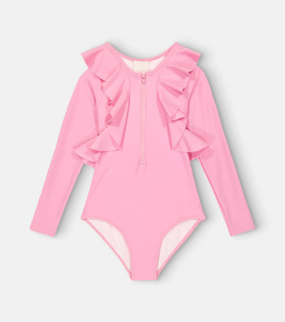 Logo rashguard swimsuit