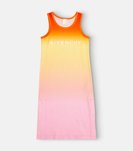 Logo ombré cotton jersey dress