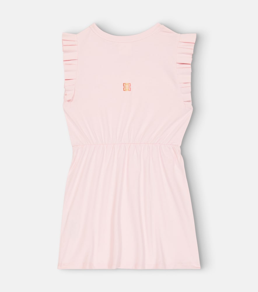 Ruffle-trimmed cotton dress