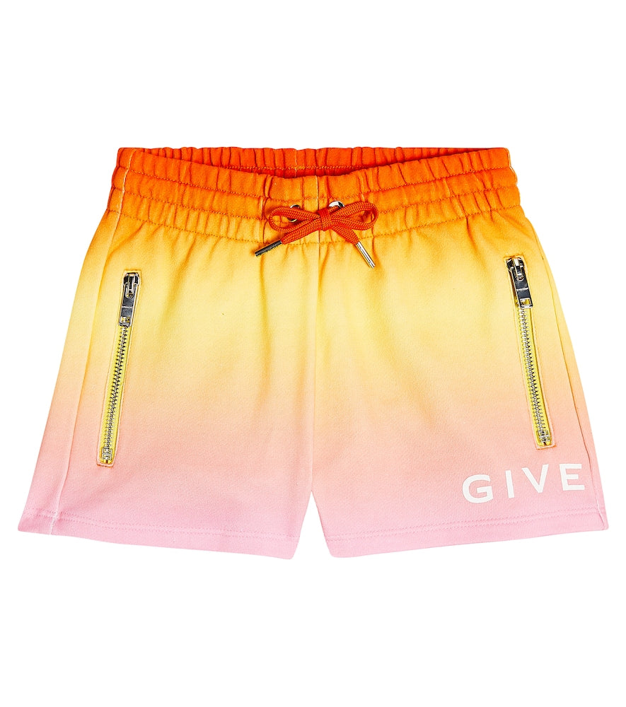 Logo ombré cotton jersey shorts
