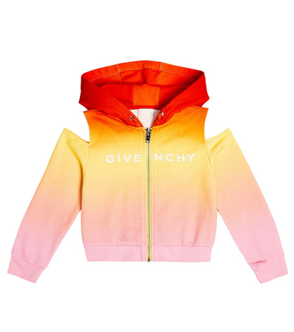 Logo ombré cotton jersey hoodie