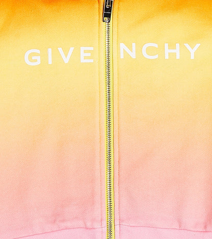 Logo ombré cotton jersey hoodie