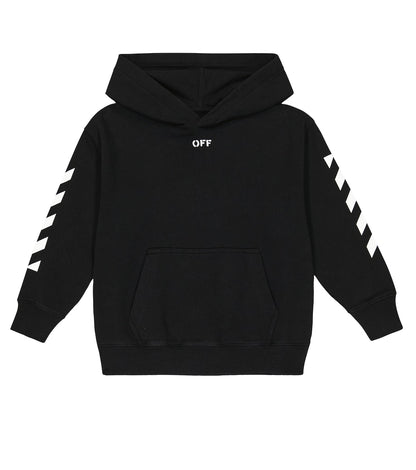 Printed cotton hoodie