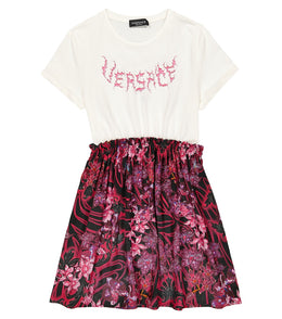 Orchid Barocco printed dress