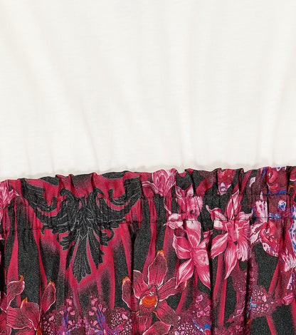 Orchid Barocco printed dress