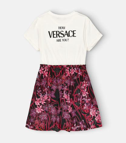 Orchid Barocco printed dress