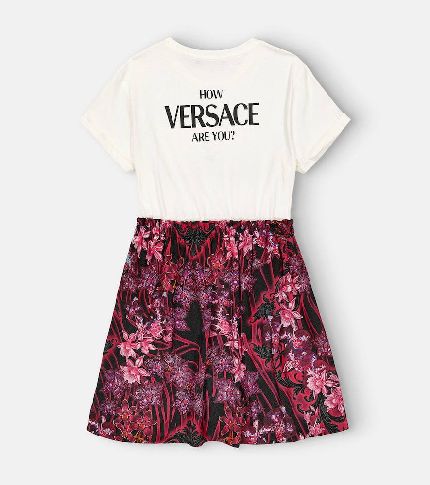 Orchid Barocco printed dress