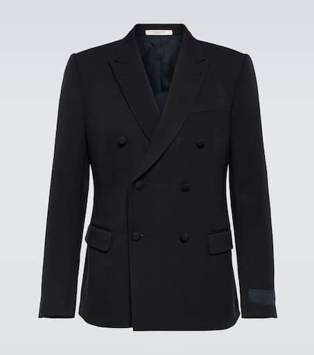 Double-breasted wool blazer