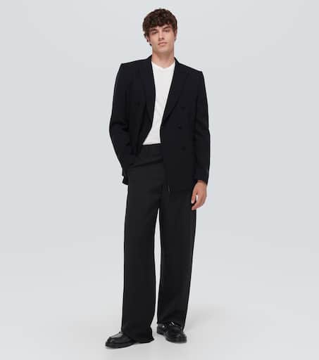 Double-breasted wool blazer