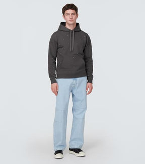 Rockstud cotton jersey hoodie